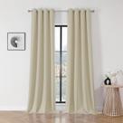 Conjunto de 2 painéis Blackout Curtains Joydeco com 108 cm de comprimento (bege claro) Conjunto de 2 painéis Blackout Curtains Joydeco com 108 cm de comprimento (bege claro)