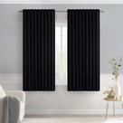 Conjunto de 2 painéis Blackout Curtains MIULEE Black 160x160cm