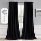 Conjunto de 2 painéis Blackout Curtains MIULEE Black 240x245cm