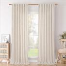 Conjunto de 2 painéis de cortinas BGment Linen Semi Sheer 240x132cm