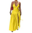Conjunto de 2 peças com capa de banho Tinodu Maxi Skirt amarela feminina
