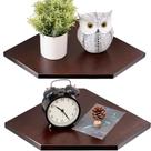 Conjunto de 2 peças de madeira maciça de carvalho para montagem em parede Corner Shelf