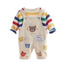 Conjunto De 2 Peças Para Bebês Meninos E Meninas Primavera Outono, Camiseta Casual E Macacão Para Conjunto De 2 Peças Para Bebês Meninos E Meninas Primavera Outono, Camiseta Casual E Macacão Para