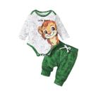Conjunto De 2 Peças Para Bebês Recém-nascidos, Estampa De Leão, Manga Comprida, Body E Calças, 2 Conjunto De 2 Peças Para Bebês Recém-nascidos, Estampa De Leão, Manga Comprida, Body E Calças, 2