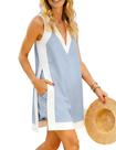 Conjunto de 2 peças: túnica com shorts, roupa de praia de verão
