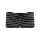 Conjunto de 2 peças Y2k Sexy Going Out Tops, listras femininas, gola inclinada e shorts com cordão, roupas casuais de rua (shorts, S)