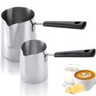 Conjunto de 2 potes aquecedores de manteiga de leite Dicunoy 350ml/650ml em aço inoxidável