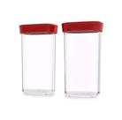 Conjunto de 2 Potes Herméticos 60 - 500ml Vermelho