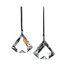 Conjunto De 2 Prismas De Cristal Em Forma De Diamante Criadores De Arco-Íris Para Decoração De Conjunto De 2 Prismas De Cristal Em Forma De Diamante Criadores De Arco-Íris Para Decoração De