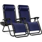 Conjunto de 2 produtos Lounge Chair Best Choice com travesseiros azuis