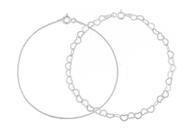 Conjunto De 2 Pulseiras Feminina Coração Veneziana Prata 925 Conjunto De 2 Pulseiras Feminina Coração Veneziana Prata 925