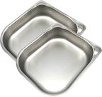 Conjunto de 2 Recipientes de Aço Inoxidável para Tigela Pet Cat Mate 402