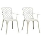 Conjunto de 2 Sillas de Jardín Casafoyer de Aluminio Fundido Blanco Conjunto de 2 Sillas de Jardín Casafoyer de Aluminio Fundido Blanco