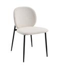 Conjunto de 2 sillas laterales Acme Klaus en bouclé blanco y negro