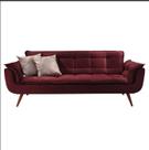 Conjunto de 2 Sofás Opala 1,80M Suede Bordô / decoração , Sala , recepção