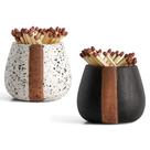 Conjunto de 2 suportes de fósforos em cerâmica Amarkado, decorativos modernos
