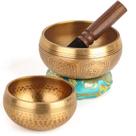 Conjunto de 2 Taças de Canto Relaehih - Feito à Mão no Nepal (Azul)