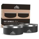 Conjunto de 2 tigelas de aço inoxidável para cães ALPINE Non Slip 960 ml
