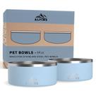Conjunto de 2 tigelas Pet Bowls ALPINE de aço inoxidável 1900 ml, azul celeste
