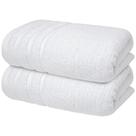 Conjunto de 2 toalhas de banho Infinitee Xclusives 100% algodão brancas