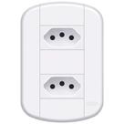 Conjunto de 2 Tomadas 2P+T 10A/250 Volts Distanciadas Blanc Mais - 11239194 - FAME Conjunto de 2 Tomadas 2P+T 10A/250 Volts Distanciadas Blanc Mais - 11239194 - FAME