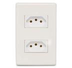 Conjunto de 2 Tomadas 4x2 Stella 2P+T 10A 250V~ Branco Steck Conjunto de 2 Tomadas 4x2 Stella 2P+T 10A 250V~ Branco Steck