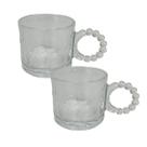 Conjunto de 2 Xícaras Café 100ml Vidro Balls Bolinhas Wolff