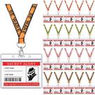 Conjunto de 20 etiquetas de agente secreto de Halloween com porta-crachás Conjunto de 20 etiquetas de agente secreto de Halloween com porta-crachás