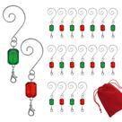 Conjunto de 20 joias de acrílico vermelho/verde Conjunto de 20 joias de acrílico vermelho/verde