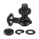 Conjunto de 20 parafusos de tampa de soquete com cabeça de botão flangeada de M6 x 16 mm