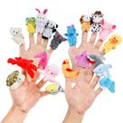 Conjunto de 20 peças Finger Puppets Ouros Cartoon Animal Soft Velvet