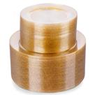 Conjunto de 200 unidades de pratos de plástico Goodluck Gold Glitter (100 jantares, 100 sobremesas)