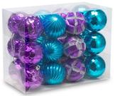 Conjunto de 24 enfeites de bola de Natal AUXI-FUN à prova de estilhaçamento