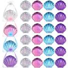 Conjunto de 24 espelhos de mão compactos Barydat Seashell com bolsa de organza