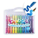 Conjunto de 24 Lápis de Cor de Gel Aquarela Oly Smooth Stix - Efeito Arco-Íris com Pincel