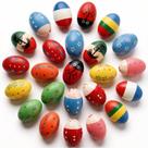 Conjunto de 24 Ovos Chocalho de Madeira Peohud 7,5x5 cm