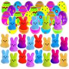 Conjunto de 24 ovos de Páscoa com coelhinhos de pelúcia Cherislpy Conjunto de 24 ovos de Páscoa com coelhinhos de pelúcia Cherislpy