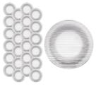 Conjunto de 24 Pratos Temperado Diamante 22cm Duralex Fundo
