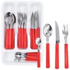 Conjunto de 24 Talheres Aço Inox Jogo Faqueiro Colher Faca
