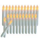 Conjunto de 24 velas LED Taper Candles xunhuimemory de 24 Warm Yellow Flicker Conjunto de 24 velas LED Taper Candles xunhuimemory de 24 Warm Yellow Flicker