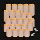 Conjunto de 24 velas sem chama Artmarry à prova d'água com controle remoto Conjunto de 24 velas sem chama Artmarry à prova d'água com controle remoto
