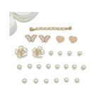 Conjunto De 25 Peças De Berloques De Moda Para Calçados, Decorações DIY Com Pérolas, Borboletas E