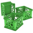 Conjunto de 3 Caixas Organizadoras Storex Premium Verde 44x36x27 cm
