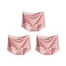 Conjunto De 3 Calcinhas Sem Costura De Seda Gelada plus Size, Lingerie Sexy Feminina Para Uso Diário