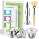Conjunto de 3 cápsulas de café reutilizáveis CAPMESSO em aço inoxidável