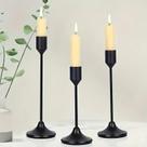 Conjunto De 3 Castiçais De Metal Estilo Retrô Minimalista Para Decoração De Mesa De Casamento E Conjunto De 3 Castiçais De Metal Estilo Retrô Minimalista Para Decoração De Mesa De Casamento E