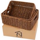 Conjunto de 3 Cestos de Vime WeeNest para Organização e Armazenamento
