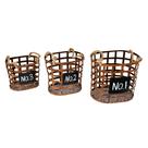 Conjunto de 3 cestos ovais de lousa de arame Vickerman de 10" Armazenamento decorativo para casa ou escritório para quarto, banheiro ou despensa Organizadores de cestos rústicos de metal Conjunto de 3 cestos ovais de lousa de arame Vickerman de 10" Armazenamento decorativo para casa ou escritório para quarto, banheiro ou despensa Organizadores de cestos rústicos de metal