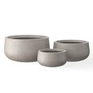 Conjunto de 3 concretos redondos Planter Kante 19,6 x 15,7 x 11,8 cm com drenagem Conjunto de 3 concretos redondos Planter Kante 19,6 x 15,7 x 11,8 cm com drenagem