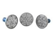 Conjunto de 3 Cookie Stamps Nordic Ware Snowflake cinza